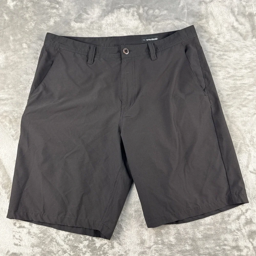 Volcom Mens Frickin Modern Stretch Chino Shorts Black Size 36 Skateboard Surf